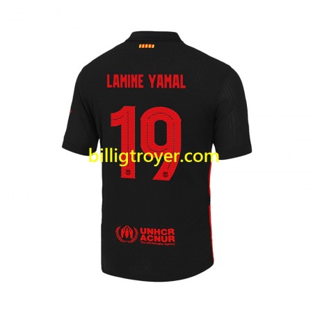 Billige Fotballdrakter FC Barcelona LAMINE YAMAL 19 UCL Font Bortedraktsett 2024/25 Kortermet